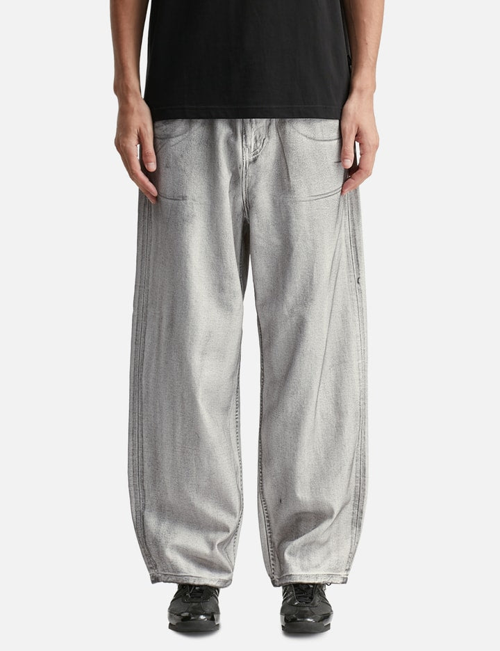 Dirty Washed Wide Denim Pants