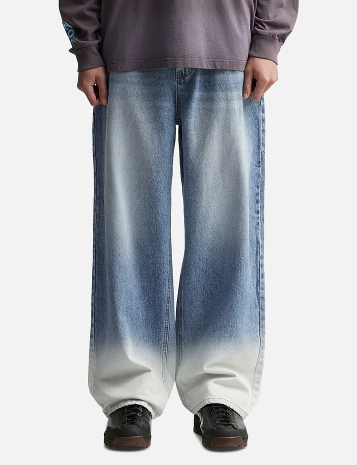 BLEACHED WIDE BAGGY PANTS