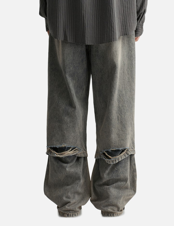 Acid Wash Layered Hybrid Jeans