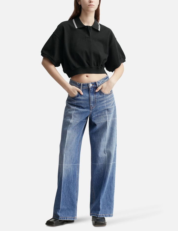 Foldline Wide Straight-Leg Jean
