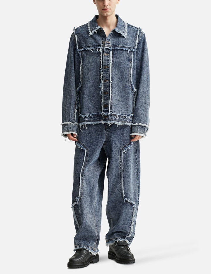 Distressed Raw Edge Balloon Jeans