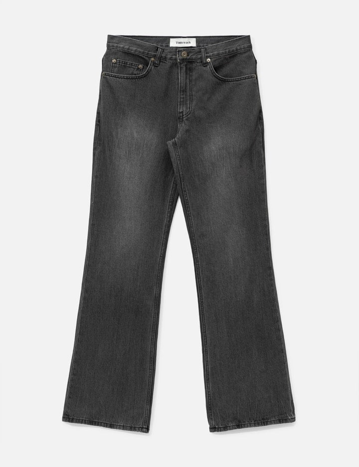 Flared-leg Distressed Denim Jeans