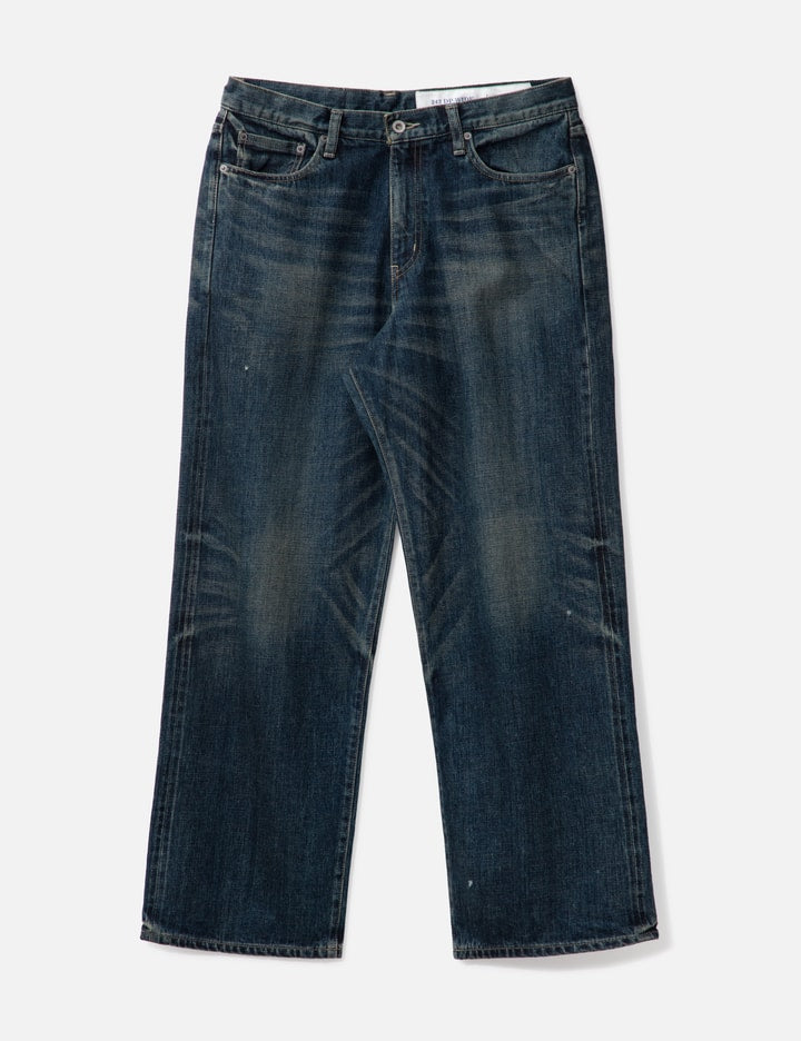 WASHED DENIM DP WIDE PANTS