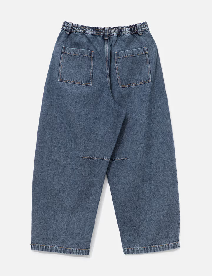 Paneled Barrel Jeans