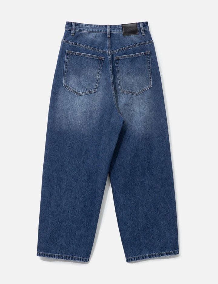 Indigo Washed Distressed Extended Cut Luft Jeans