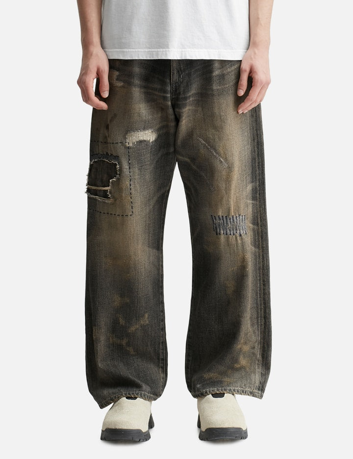 SAVAGE DENIM DP WIDE PANTS