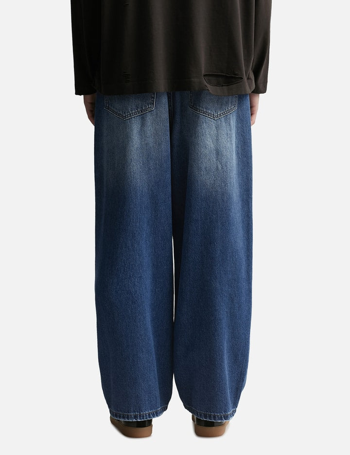 Indigo Washed Distressed Extended Cut Luft Jeans