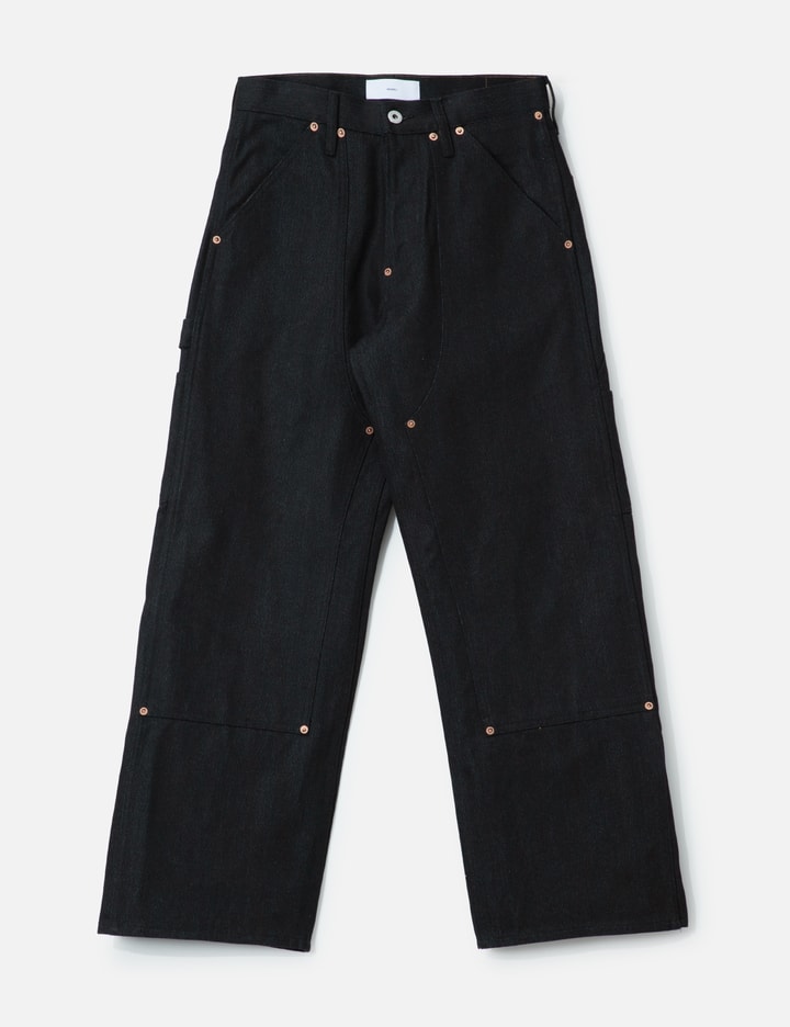 Twisted Heather Denim Pants Double Knee