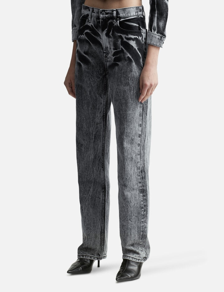 Blade Logo-embroidered Ez Mid-rise Wide-leg Jeans