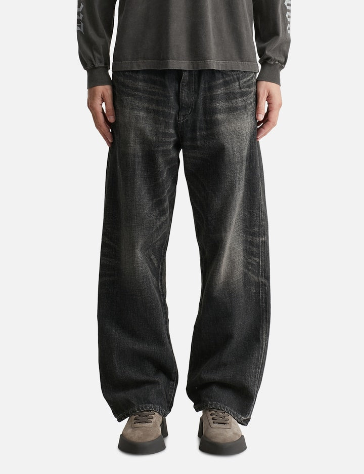 Washed Denim DP Wide Pants