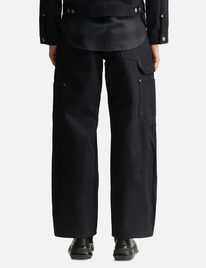 Twisted Heather Denim Pants Double Knee