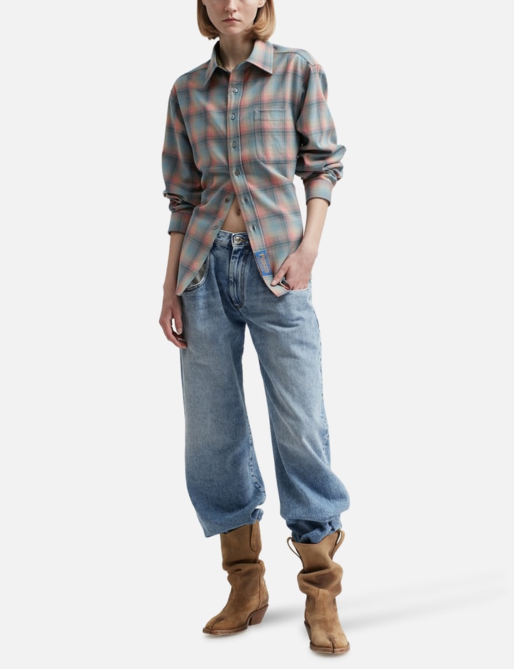 Straight Jeans With Contrasted Pockets