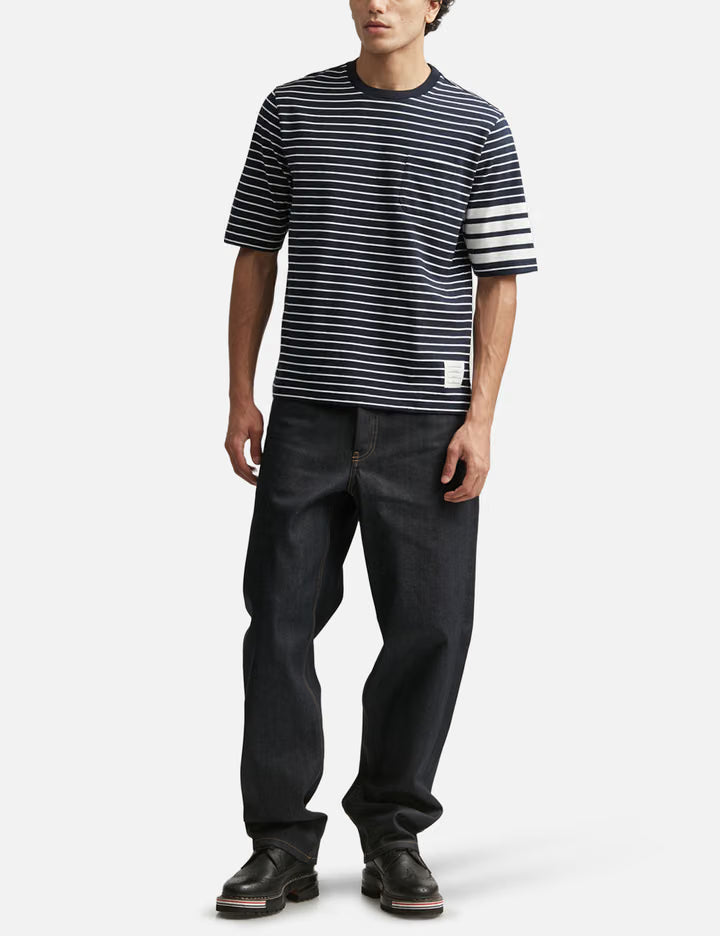 Jersey 4-Bar Knit Pocket Tee
