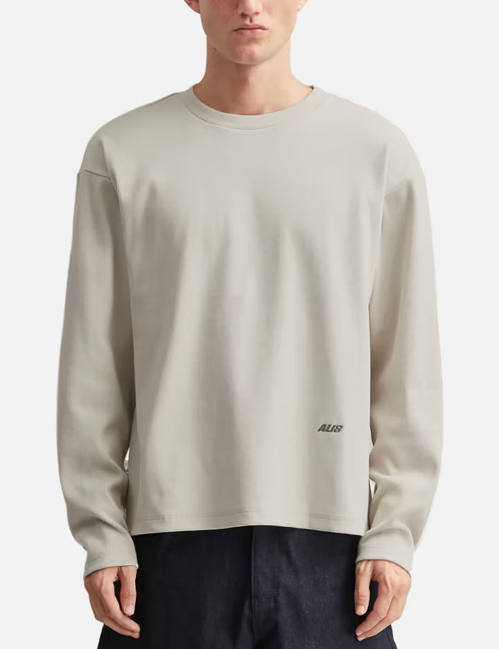 Joshua Long Sleeve In Rib With Back Print