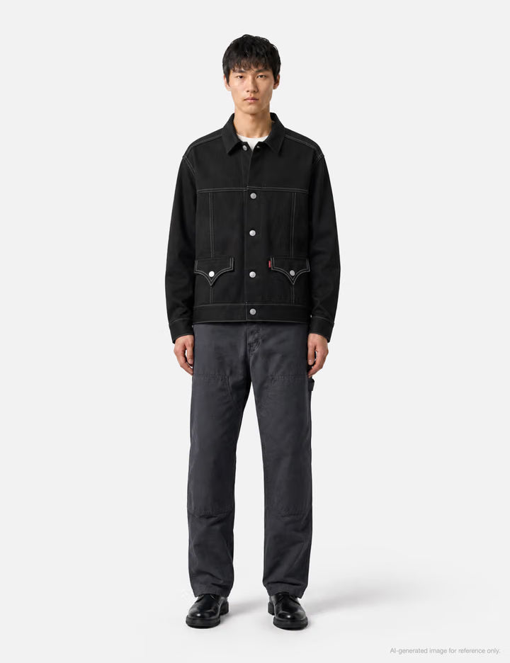 Junya Watanabe Man X Levi's Wool Serge And Silk Satin Trucker Jacket