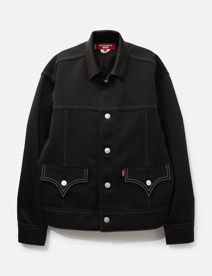 Junya Watanabe Man X Levi's Wool Serge And Silk Satin Trucker Jacket