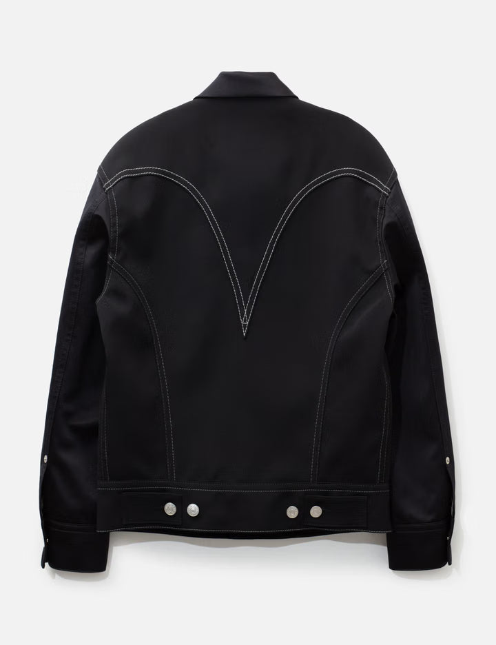 Junya Watanabe Man X Levi's Wool Serge And Silk Satin Trucker Jacket
