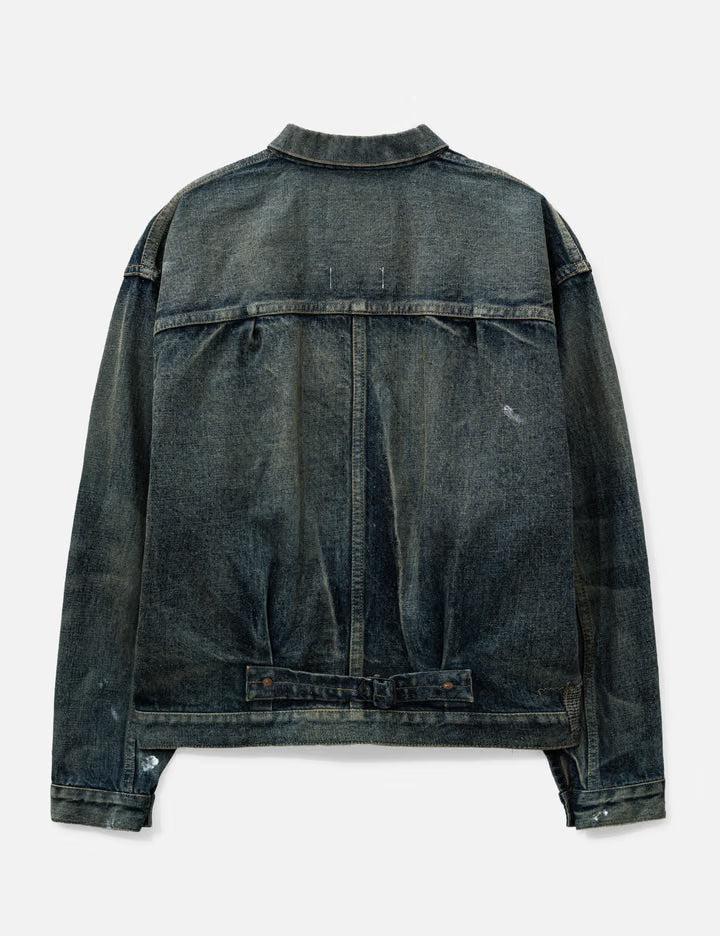Junya Watanabe Man X New Manual Cotton Denim Multi Fabrics Mix Trucker