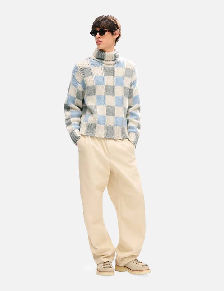 'KENZO Checks' Mock Neck Jumper