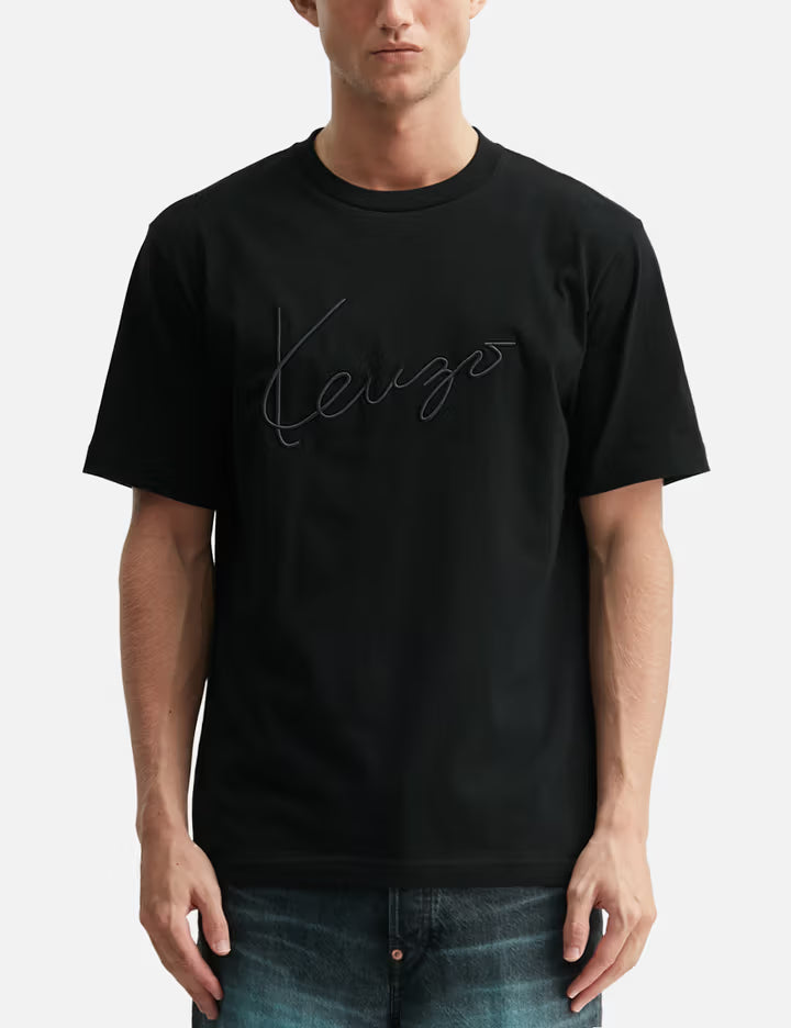 'KENZO Signature' Embroidered T-Shirt