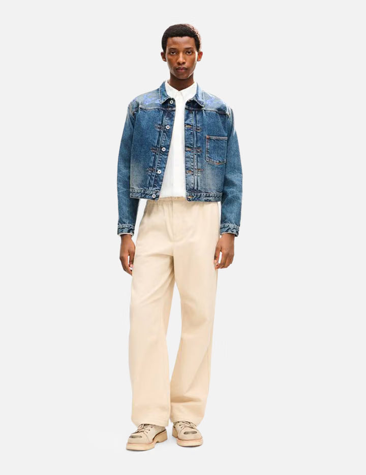 KENZO Wildflower' Cropped Pleated Trucker Jacket