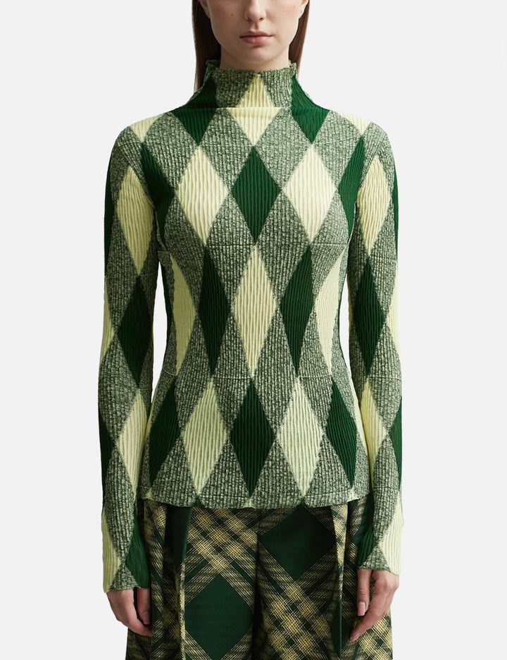 Argyle Cotton Silk Sweater