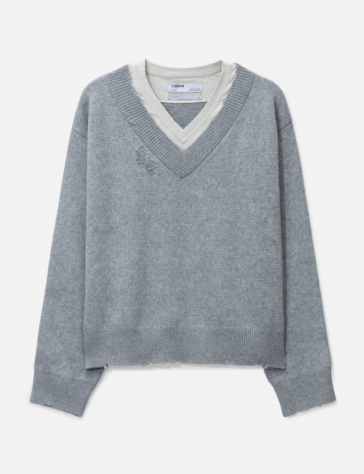 Layered V-Neck Sweater