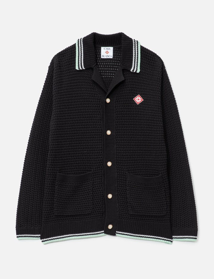 Embroidered Cotton Crochet Long Sleeve Shirt