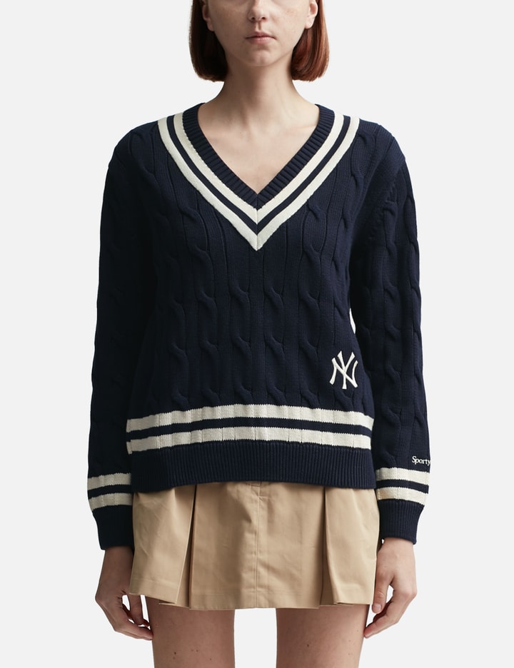 Yankees Serif Cableknit Sweater