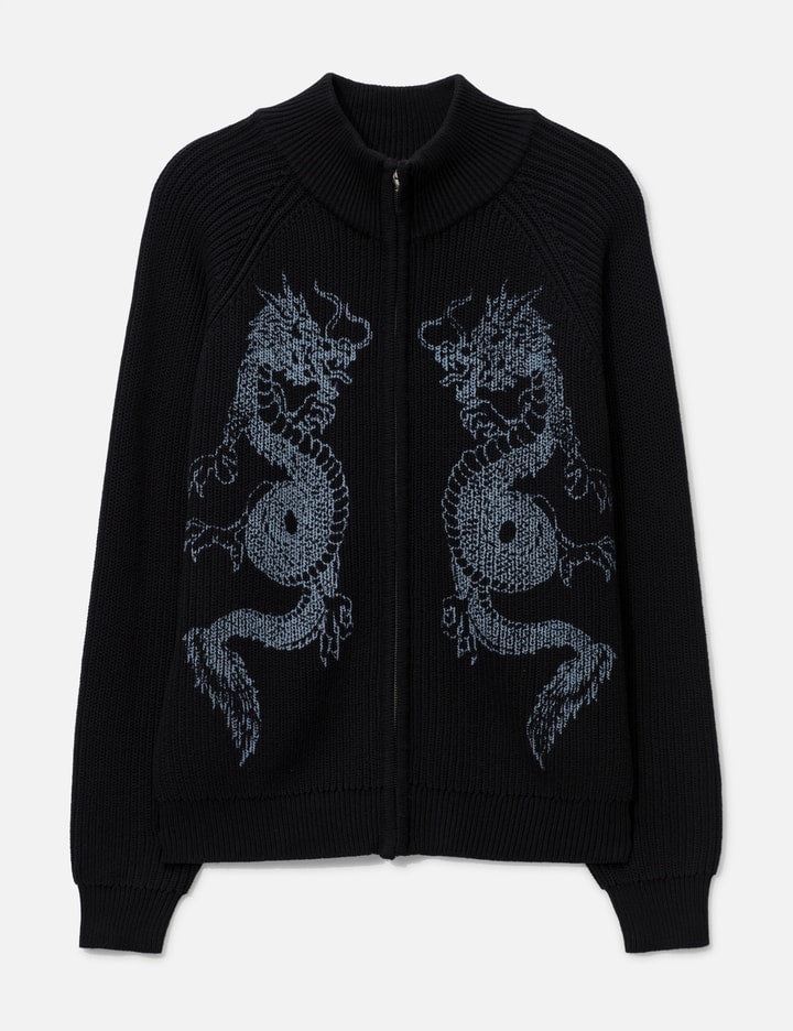 Dragon Zip-Thru Knit Sweater