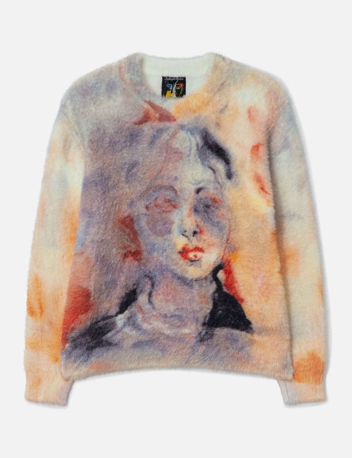 Watercolor Face Mohair Sweater