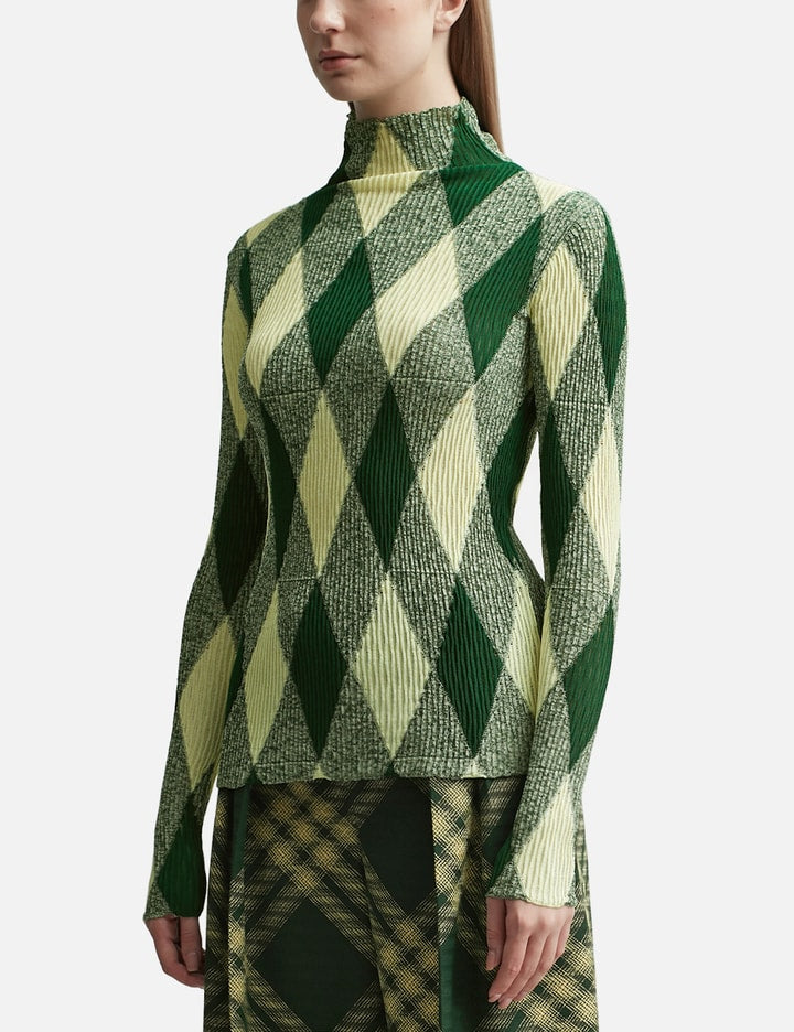 Argyle Cotton Silk Sweater