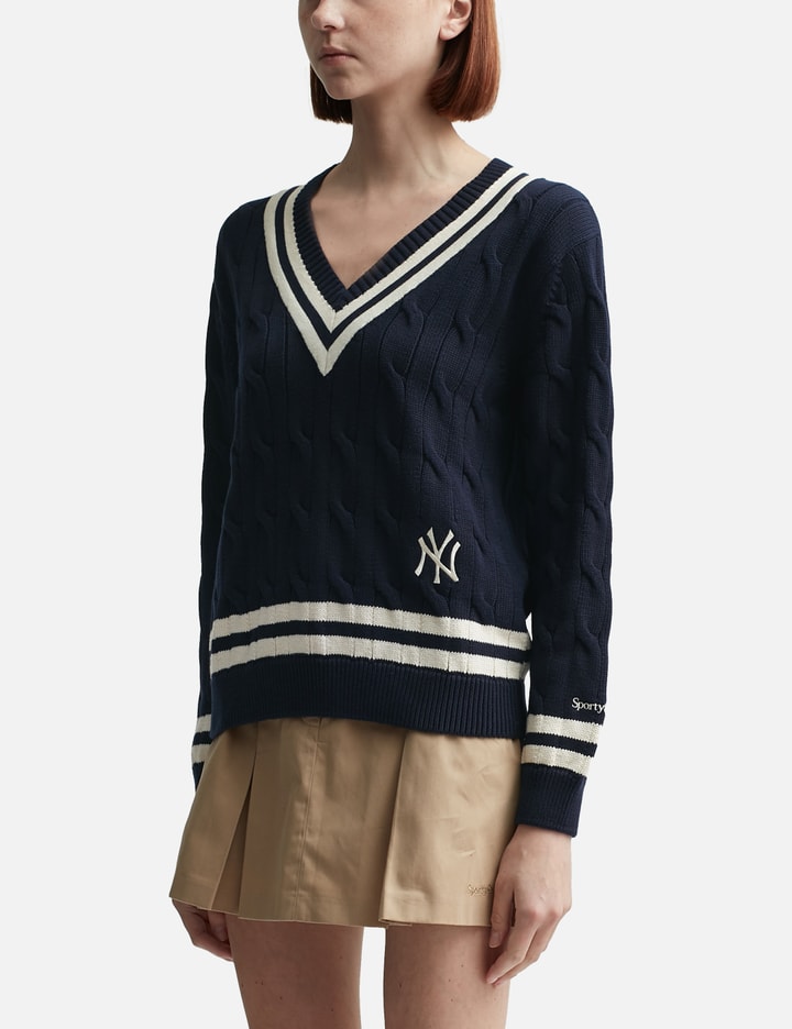 Yankees Serif Cableknit Sweater