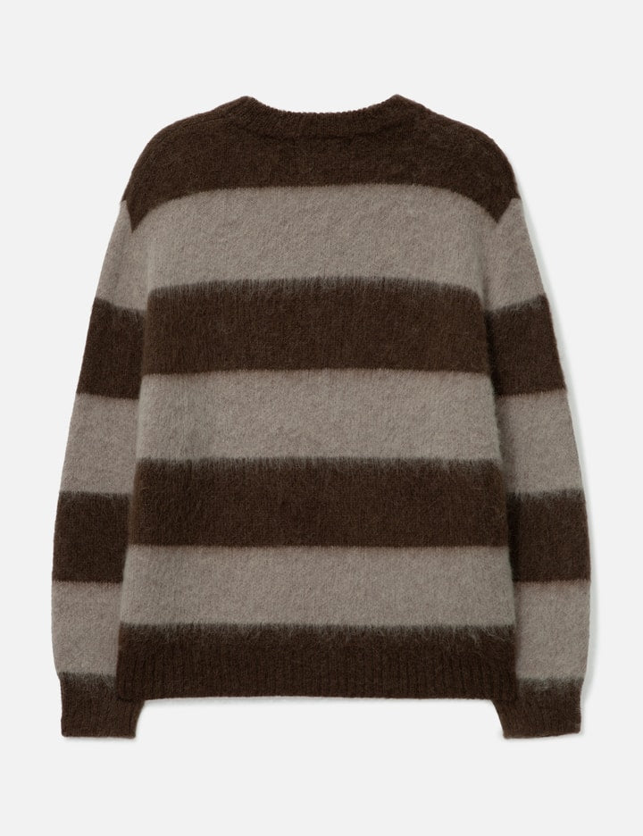 Wool Mohair Striped Knit Sweater