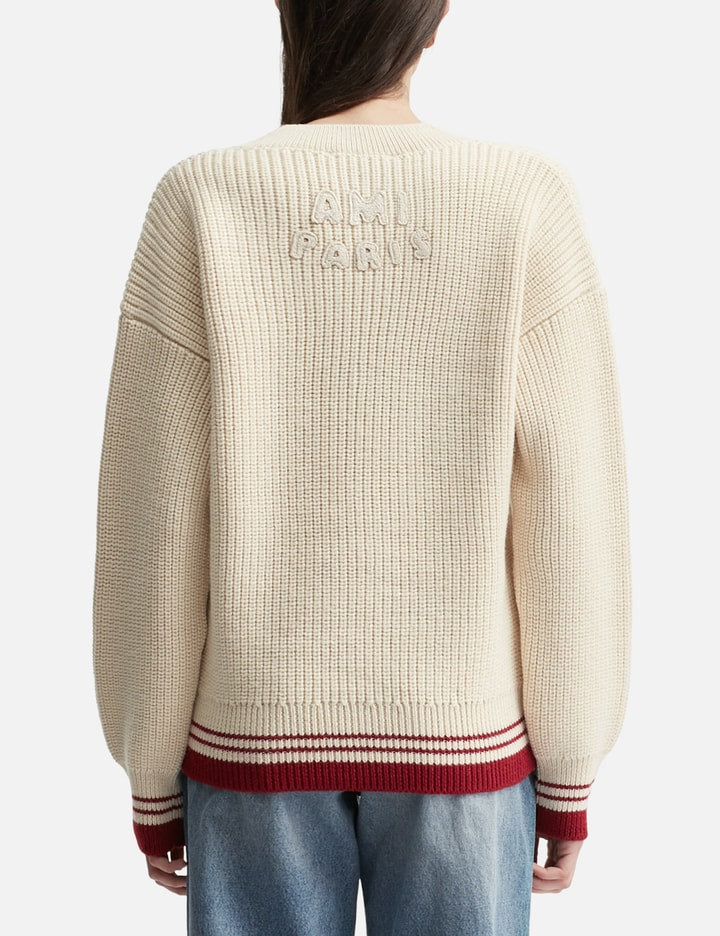 Wool Ribbed V-Neck Sweater