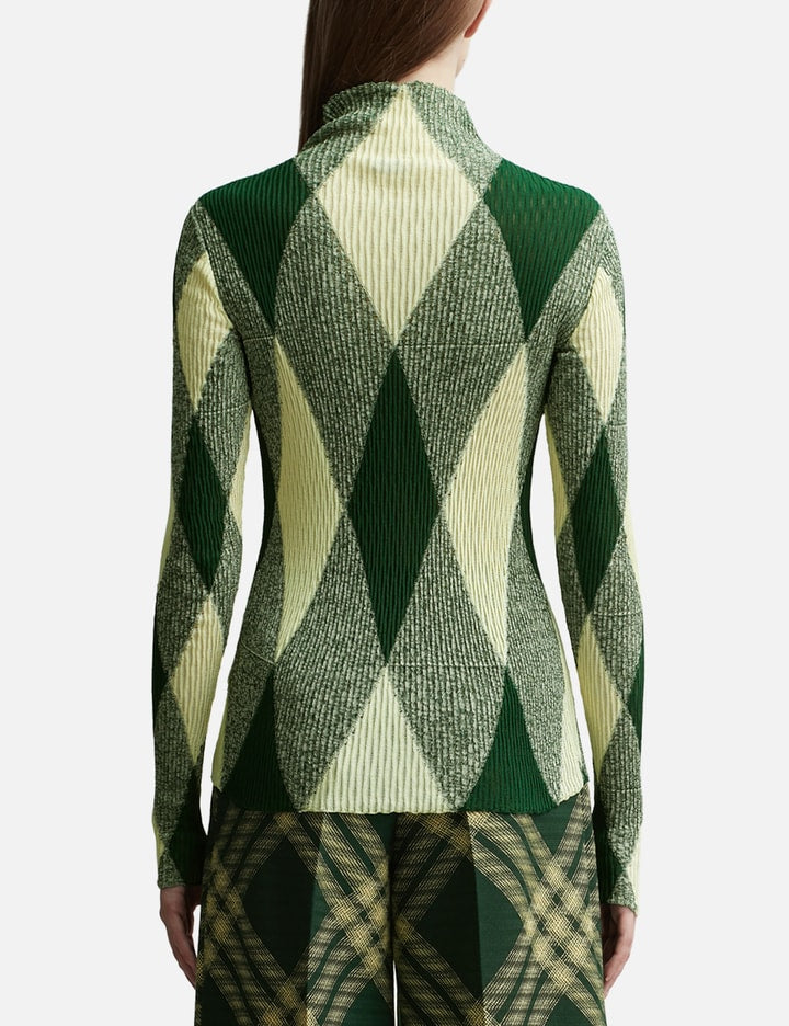 Argyle Cotton Silk Sweater