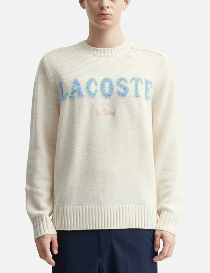 Intarsia Branded Wool Sweater