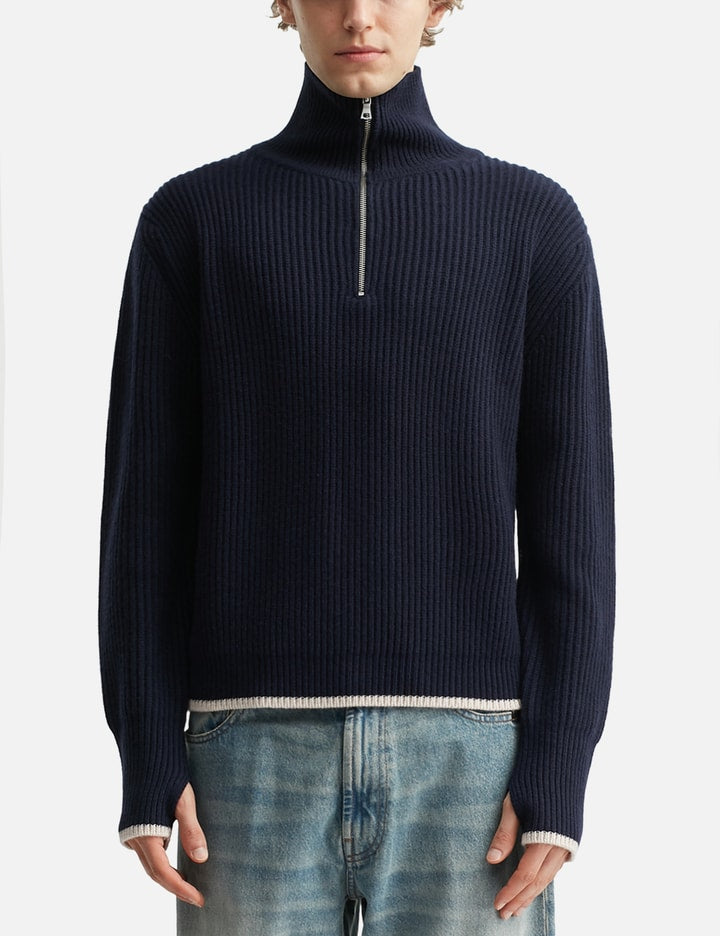 Fisherman's Wool Knit Half Zip