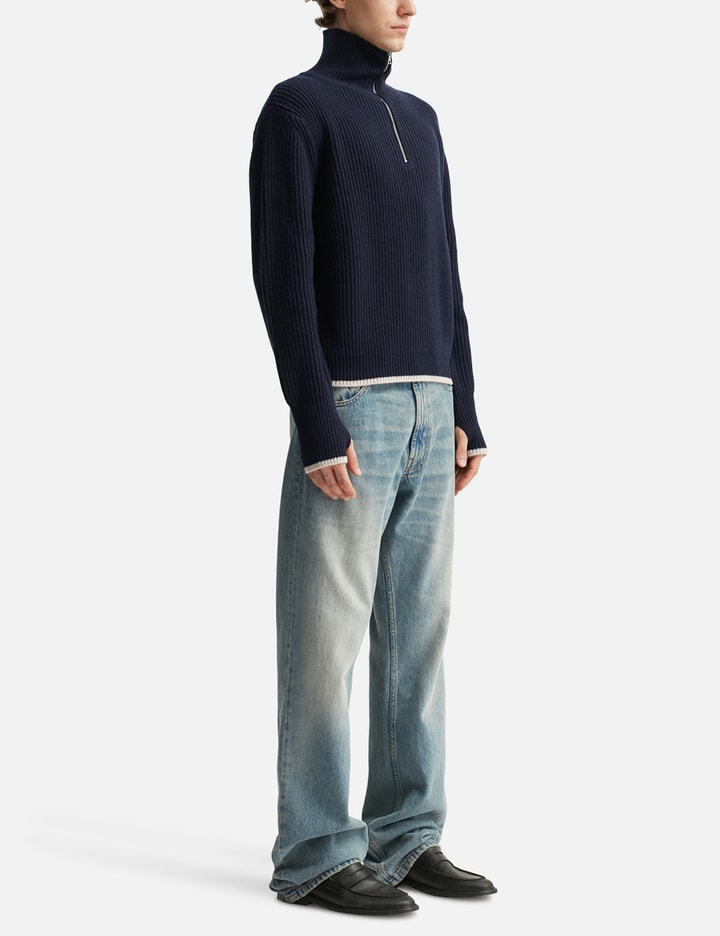 Fisherman's Wool Knit Half Zip