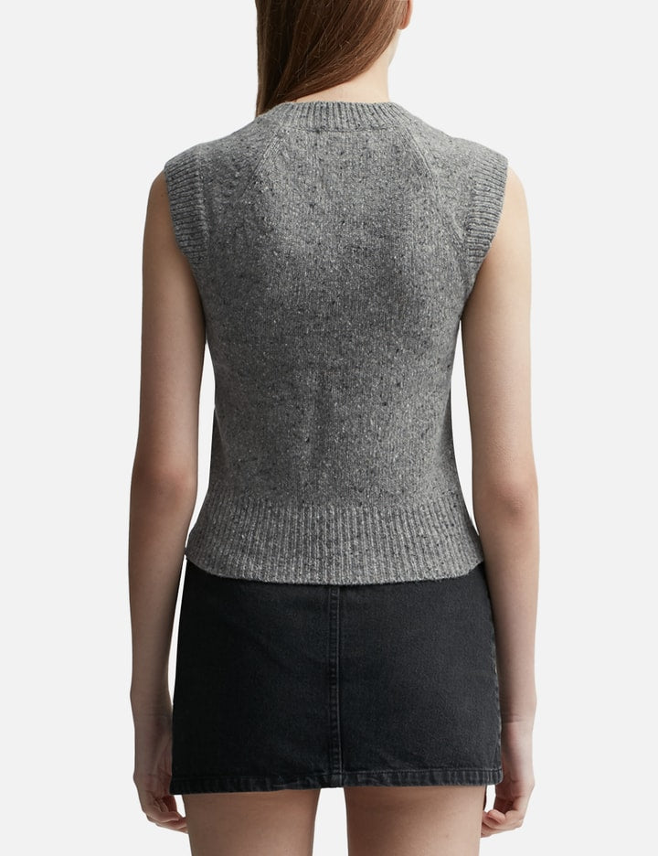 Ami Embroidery Sleeveless Sweater