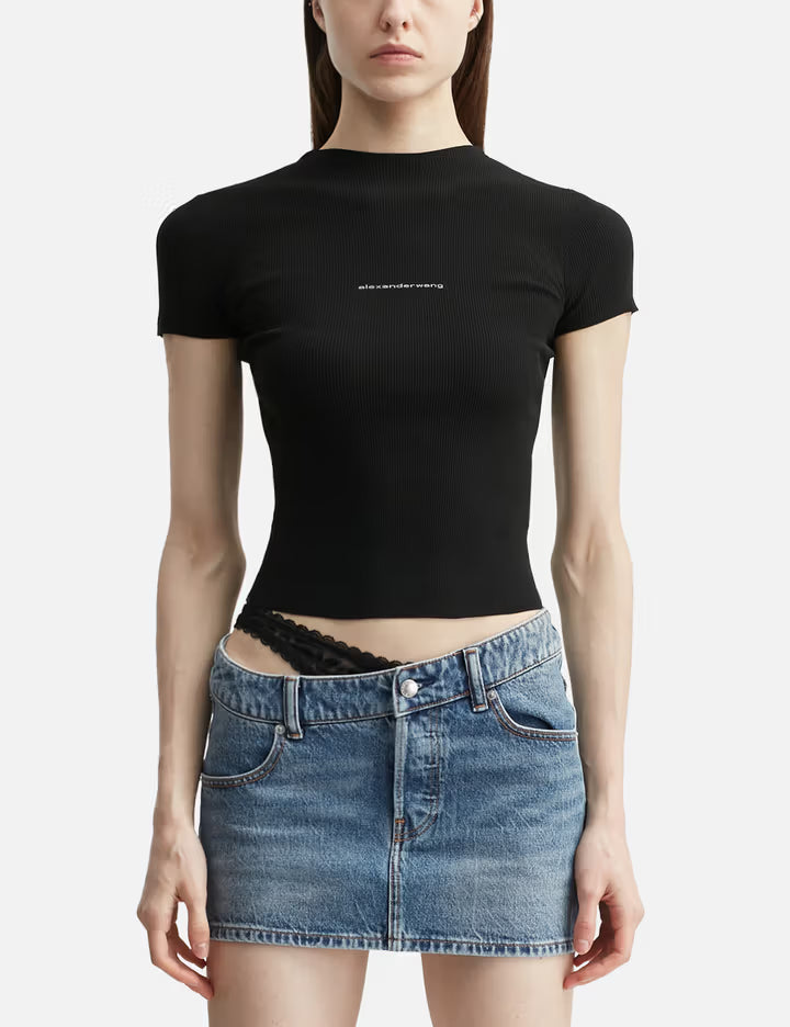 Knit Logo Short Sleeves T-Shirt