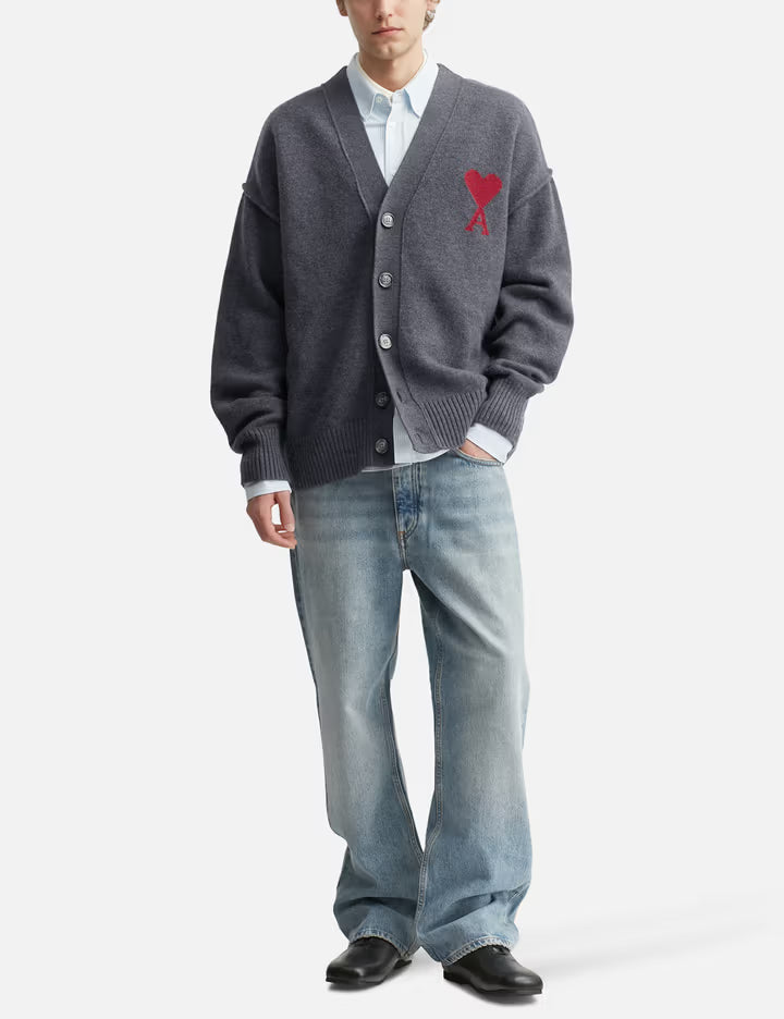 Cardigan With Contrasted Ami De Coeur