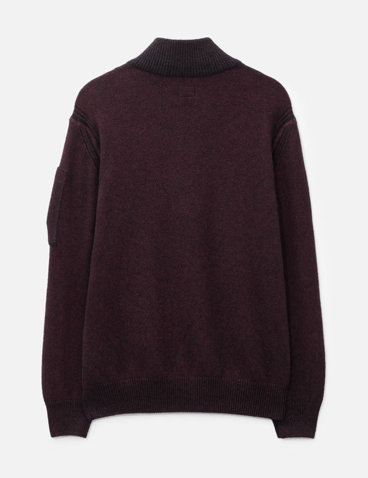 Fleece Knit Lens Half Zip Sweater