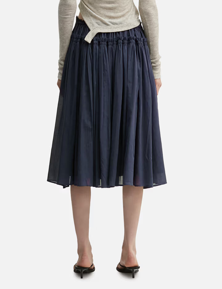Lace String Gathered Long Skirt