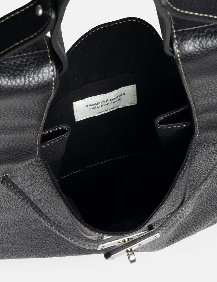 Large Market Bag In Shrink Leather