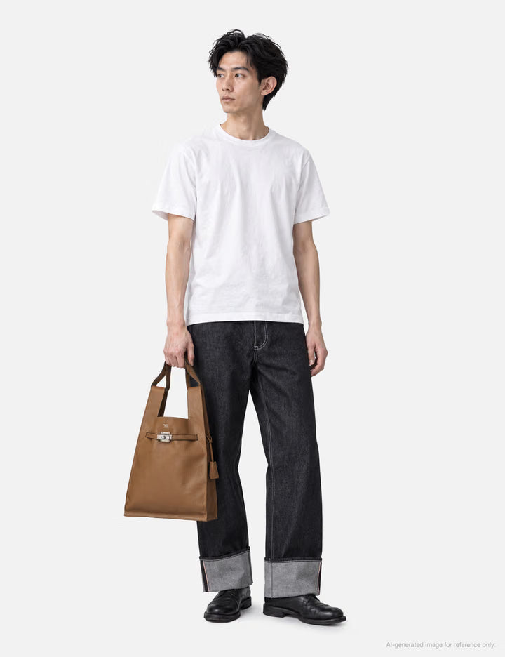 Large Market Bag In Shrink Leather
