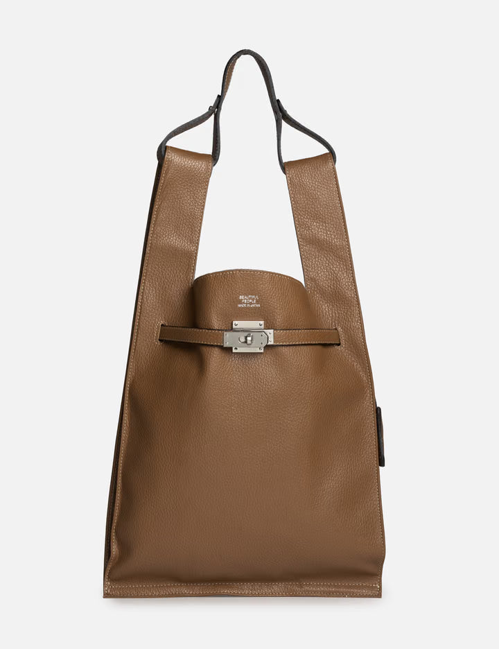 Large Market Bag In Shrink Leather