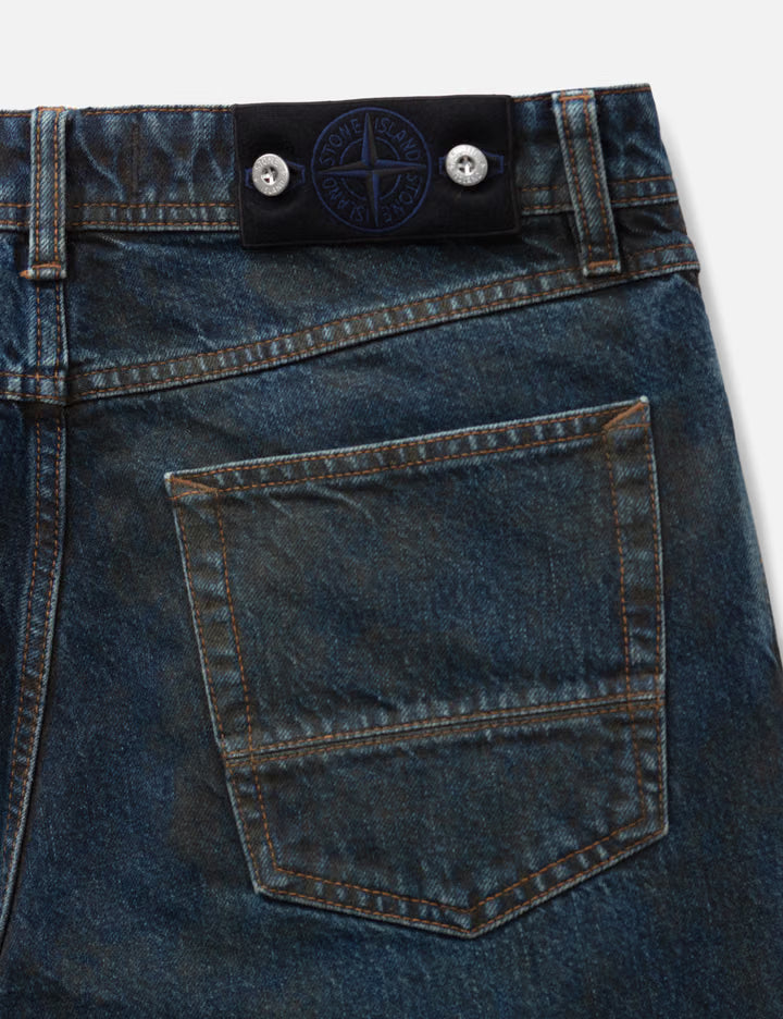 Laser Pigment Indigo Loose Fit Denim Jeans