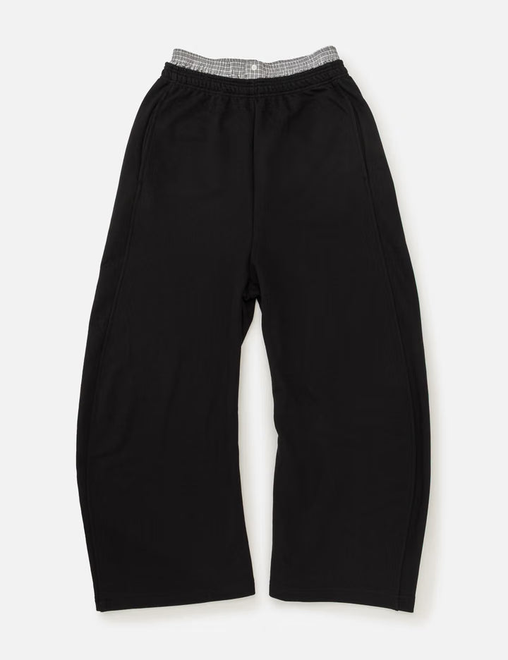 Layered Check Sweatpants