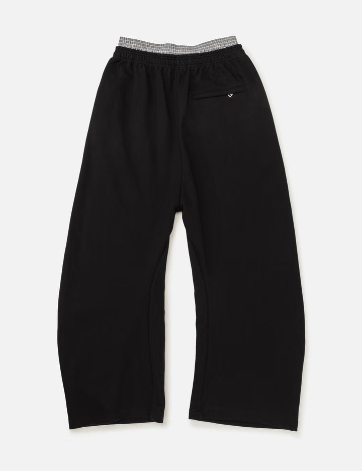 Layered Check Sweatpants